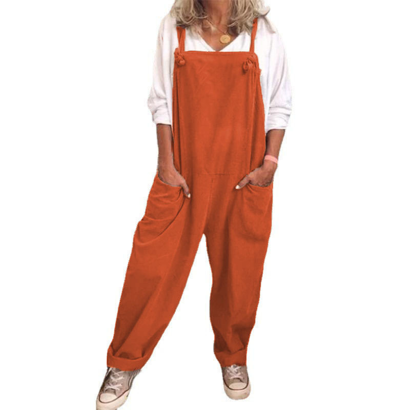 2024 Noua dorință Amazon Nou populare pantaloni casual cu bretele de culoare solidă pentru femei