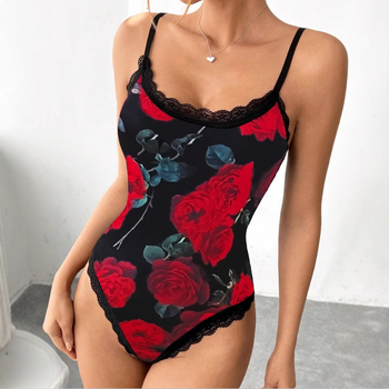 Σέξι γυναικείο τοπ με τιράντες για διασυνοριακή Ευρώπη και Ηνωμένες Πολιτείες, νέα τριγωνική ολόσωμη φόρμα με δαντέλα, για την άνοιξη και το καλοκαίρι του 2024