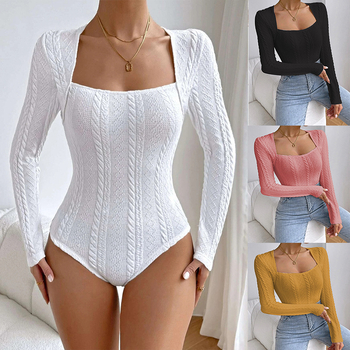 na zalihi Prekogranična AliExpress Explosions Elegantni stil Dugi rukavi Uski top do tijela Slim fit Osnovna košulja