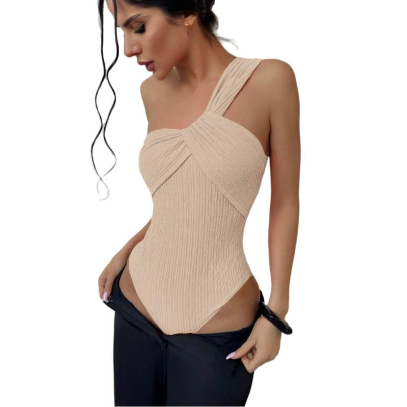 Užsienio prekybos eksportas – seksualus bikinis, aukštos klasės, vientisas, klostuotas audinys, moteriškas, seksualus, madingas maudymosi kostiumėlis.