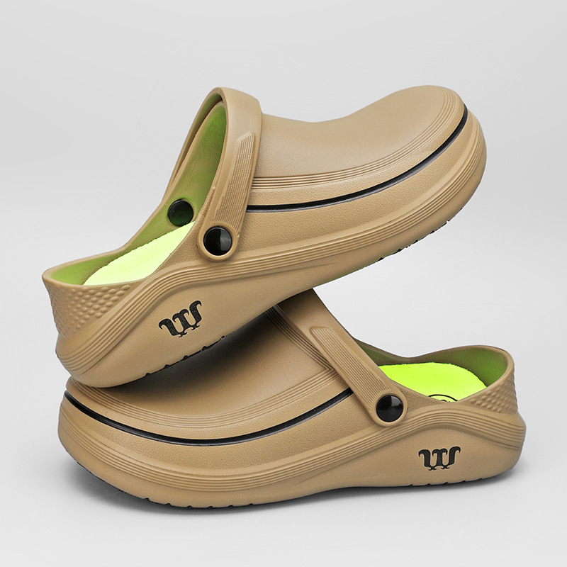Muške nove ljetne vanjske papuče velikih dimenzija s zatvorenim prstima, mekanim potplatom, udobne sportske sandale za kišni dan, Cross-Border, 2025.