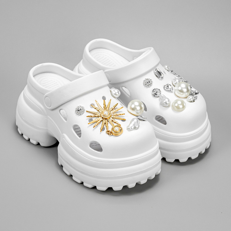 Aukštos klasės madingi aukštakulniai bateliai su skylėmis, moteriški vasariniai bateliai su storapadžiais bateliais, skirti lauko sportui, moteriški urmu.