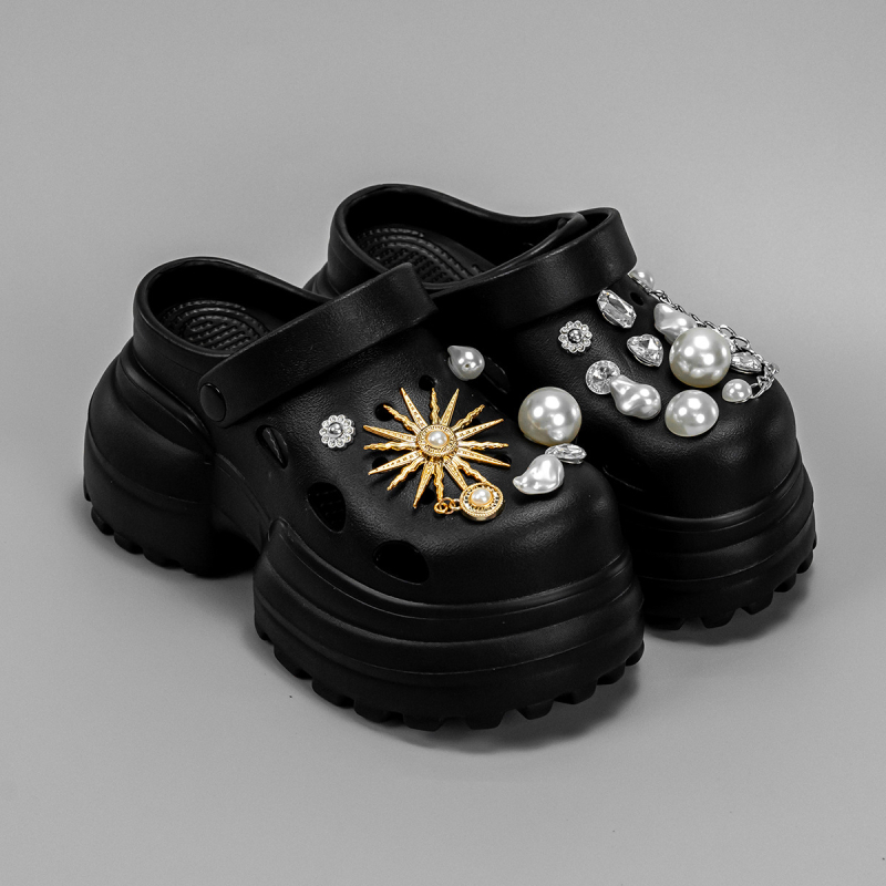 Aukštos klasės madingi aukštakulniai bateliai su skylėmis, moteriški vasariniai bateliai su storapadžiais bateliais, skirti lauko sportui, moteriški urmu.