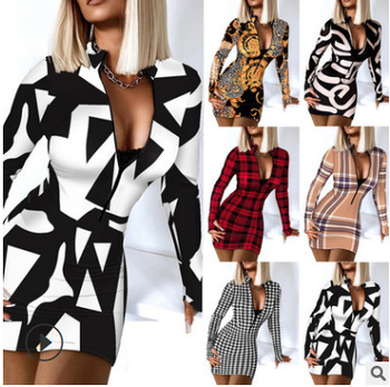 Rochie de toamnă și iarnă cu mânecă lungă, decolteu în V, cu fermoar și împletitură la șold, de la Independent Station Wish Amazon