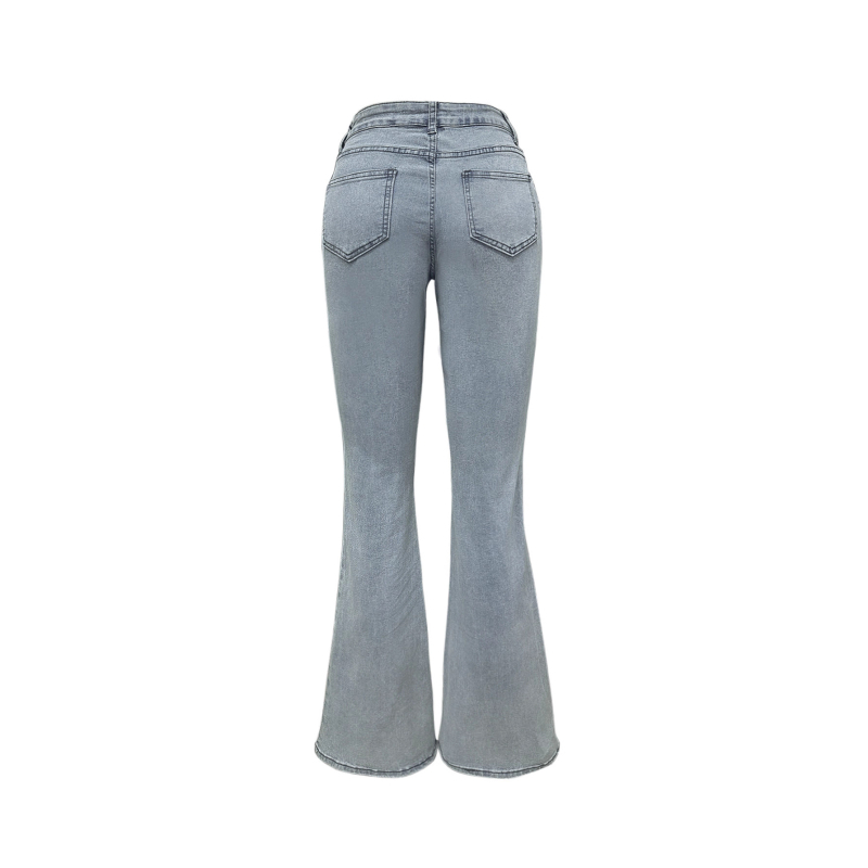 Pantaloni evazați din denim cu talie înaltă pentru femei MH1025 Jeans Street Wear