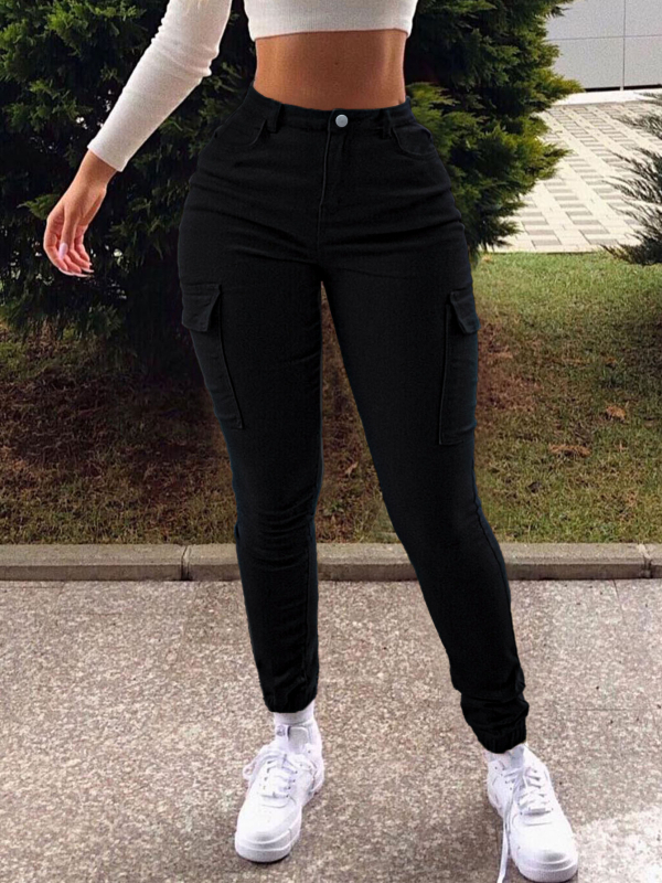 Salopetă de lucru cu talie înaltă pentru femei Mh1114, stil stradal