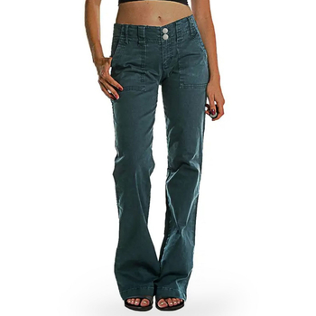 Nove ženske traperice s dvostrukim gumbima i prekograničnim hlačama, ravne, modne