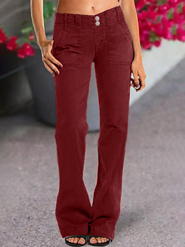 Nove ženske traperice s dvostrukim gumbima i prekograničnim hlačama, ravne, modne