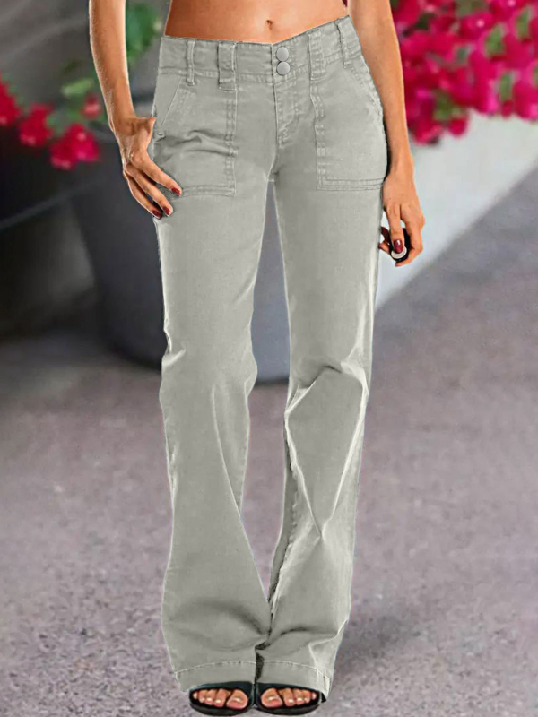 Nove ženske traperice s dvostrukim gumbima i prekograničnim hlačama, ravne, modne