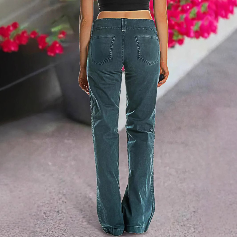 Nove ženske traperice s dvostrukim gumbima i prekograničnim hlačama, ravne, modne