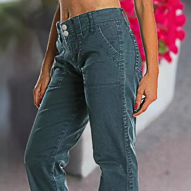 Nove ženske traperice s dvostrukim gumbima i prekograničnim hlačama, ravne, modne