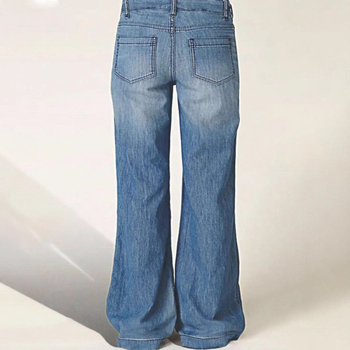 Femei moda comerț exterior retro european și american denim pantaloni casual drepte blugi noi