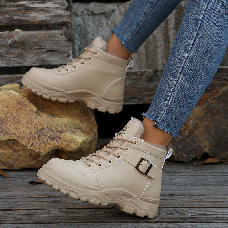 Cizme Martin transfrontaliere plus size pentru femei 2024 toamna și iarna nou stil britanic cizme scurte la modă cizme scurte cu fermoar lateral cu fund gros