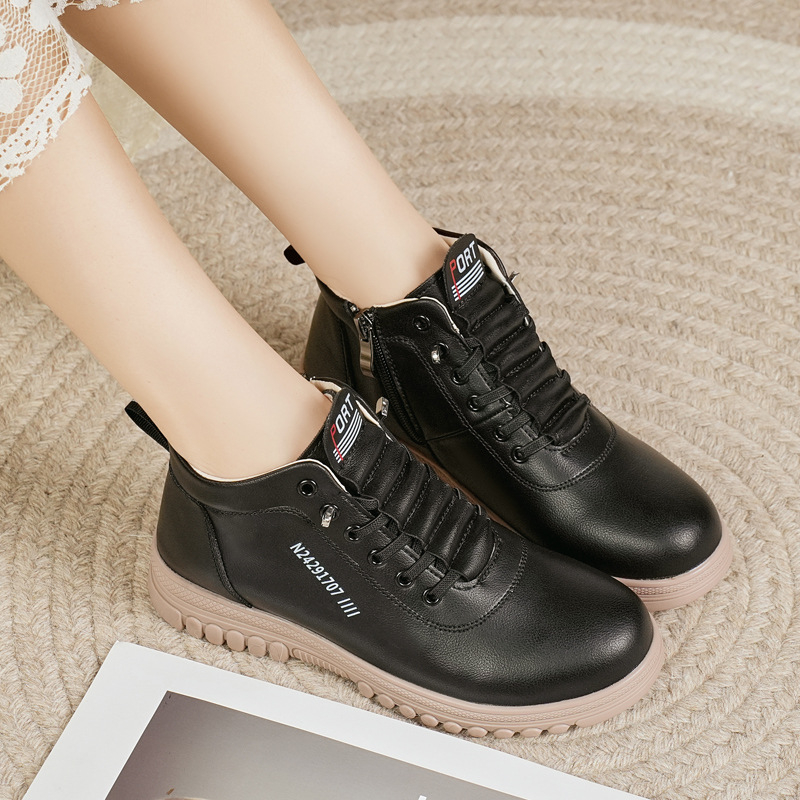 Pantofi sport cu căptușeală din fleece, modele noi, modele de primăvară, toamnă și iarnă 2024, pantofi pentru toate anotimpurile, pantofi de călătorie confortabili, pantofi de damă, adidași