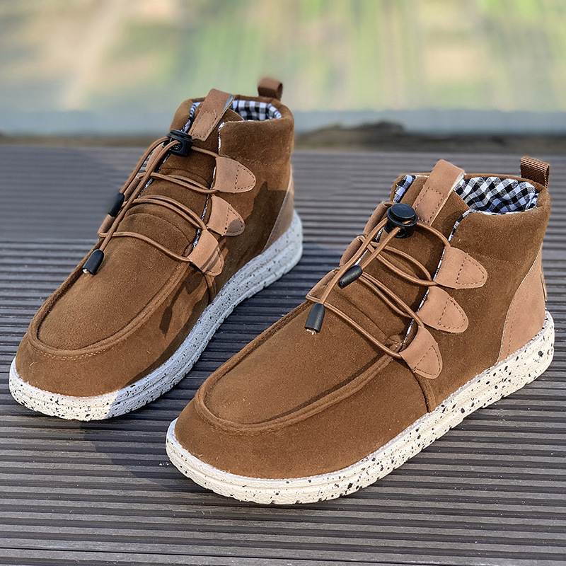 Dámske semišové bavlnené čižmy s krátkymi rukávmi, nové elastické martinské čižmy, plus size bavlnené topánky, vysoké látkové ležérne topánky