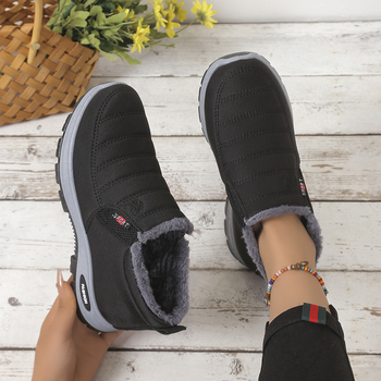 TEMU Διασυνοριακό Εξωτερικό Εμπόριο 2024 Νέα Βαμβακερά Παπούτσια Χειμερινά Φλις Επενδυμένα Χοντρό Μπότες Lovers Χιονιού Explosions Αντιολισθητικές Κοντές Μπότες