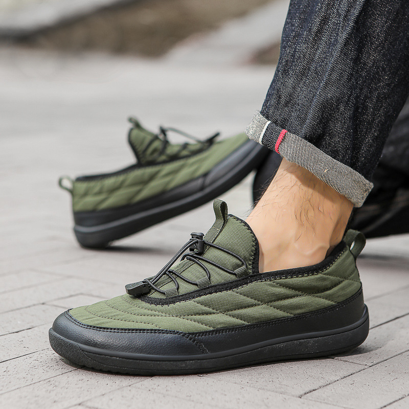 Pánske zimné topánky 2024, ležérne flísové topánky pre páry, bavlnené topánky pre mužov, veľkosť 50, teplé topánky na návleky na nohy, cezhraničné lenivé topánky