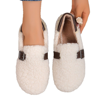 Διασυνοριακά, σε πωλήσεις, παπούτσια από μαλλί αρνιού με μαλακή σόλα από βαμβάκι, με επένδυση fleece, ζεστά, παχιά, slip-on παπούτσια, μοντέρνα βαμβακερά παπούτσια Mao Mao Shoes