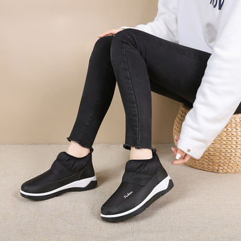 Veekindlad puuvillased tööjalatsid, naiste autentsed vanad meeste puuvillased kingad, pehme tallaga keskealiste naiste kingad, kodukingad, kerged lumesaapad