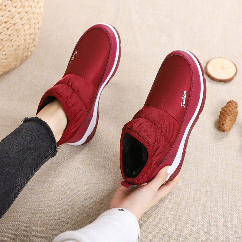 Veekindlad puuvillased tööjalatsid, naiste autentsed vanad meeste puuvillased kingad, pehme tallaga keskealiste naiste kingad, kodukingad, kerged lumesaapad