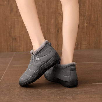 Ζεστές μπότες χιονιού για το φθινόπωρο και τον χειμώνα του 2023, αδιάβροχες, μάλλινες και βαμβακερές μπότες Old Beijing, γυναικεία μεγάλα μεγέθη 35-47, με ψηλοτάκουνα πέδιλα για όλες τις ηλικίες.