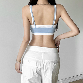 Διασυνοριακό καλοκαιρινό γιλέκο δύο τεμαχίων για γυναίκες, μονόχρωμο, στενό, μοντέρνο, street fashion, σε ευρωπαϊκά και αμερικανικά στυλ, σε διασυνοριακό στυλ 2024