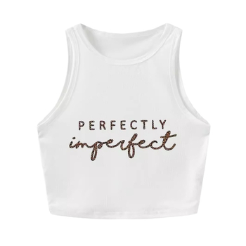 Qiduo Ευρωπαϊκό και Αμερικανικό Σέξι Κοντό Μπλούζα Y2K Διασυνοριακό Καλοκαιρινό Νέο Στρογγυλό Αμάνικο Γιλέκο σε Γλυκό και Πικάντικο Στυλ Harajuku