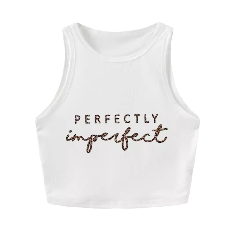 Qiduo Európsky a americký horúci štýl krátkeho topu Y2K cezhraničné leto nový okrúhly výstrih bez rukávov sladký a pikantný tielko v štýle Harajuku