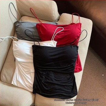 Aštuonių padėčių padažas yra sandėlyje „Spice Girl Pure Desire“ klostuotos moteriškos kelnaitės su plonu petnešėliu, saldaus ir seksualaus stiliaus be rankovių, mažo dydžio.