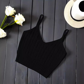 [Εκπτώσεις] Καλοκαιρινό Μονόχρωμο Αμάνικο Πλεκτό Φανελάκι Ντοπαμίνης 2025 για Γυναίκες, Δημοφιλές στην Ευρώπη και την Αμερική