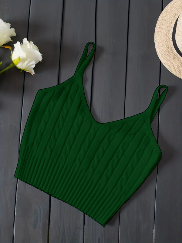 [Lichidare de stoc] Maiou tricotat cu dopamină, fără mâneci, de culoare uni, de vară 2025, pentru femei, popular în Europa și America