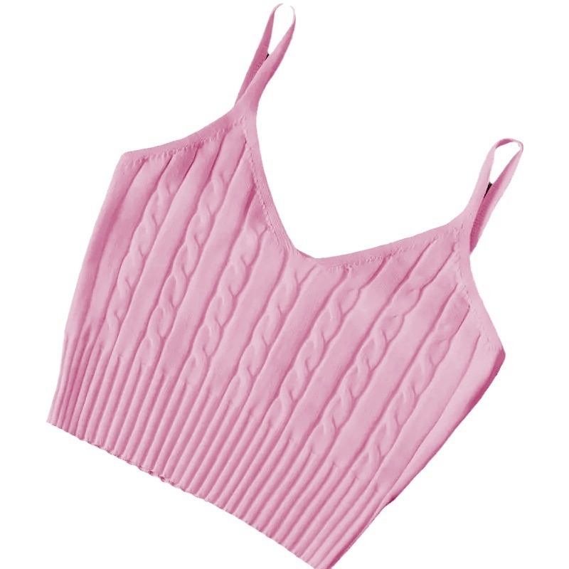 [Lichidare de stoc] Maiou tricotat cu dopamină, fără mâneci, de culoare uni, de vară 2025, pentru femei, popular în Europa și America