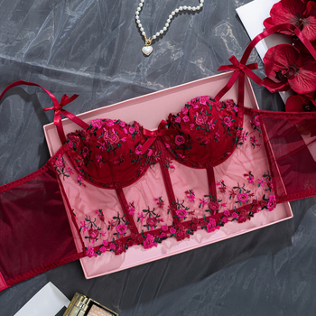 Korzetové šaty Crossborder Explosions s oceľovým okrajom, výšivkou, kvetinovou mašľou a malým závesom, rybia kosť, trojradové nastaviteľné korzetové šaty do pupka