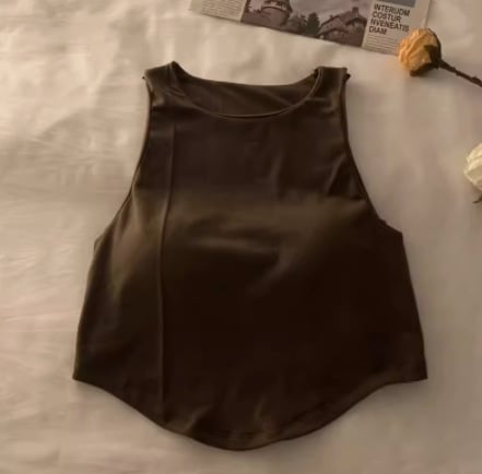 932 # ebakorrapärane Camisole naiste 2023 kevad- ja suvepluusi varrukateta lühikeste varrukatega puhasvärviline ülemine ja alumine särk Trbottommy