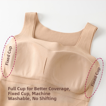 Õmblusteta isekuumeneva kandilise kraega soe vest rinnapadjaga naistele. Slim-fit niisutav sügis- ja talvepluus. Uus alussärk.