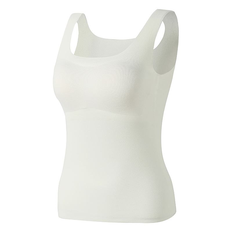 Õmblusteta isekuumeneva kandilise kraega soe vest rinnapadjaga naistele. Slim-fit niisutav sügis- ja talvepluus. Uus alussärk.