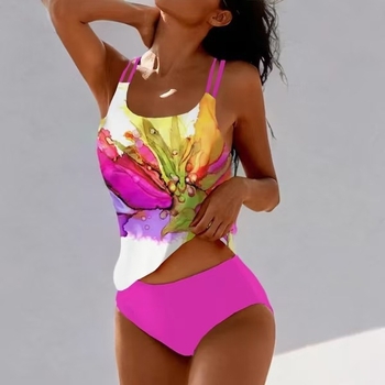 Europietiškas ir amerikietiškas seksualus skaitmeniniu būdu spausdintas tankini be nugaros aukštu juosmeniu skaldytas maudymosi kostiumėlis moterims „Amazon“ skaldytas maudymosi kostiumėlis moterims