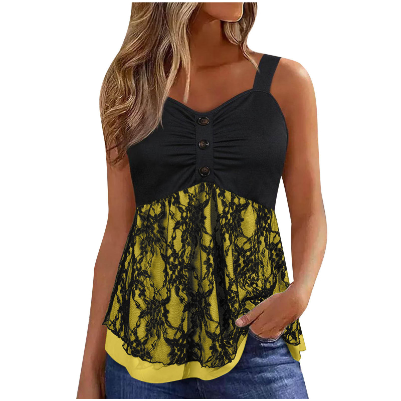 Vestă de vară pentru femei, cu mâneci lungi, cu dantelă, cusături, culoare solidă, cu nasturi, plisată, cu guler în V, pentru femei europene și americane
