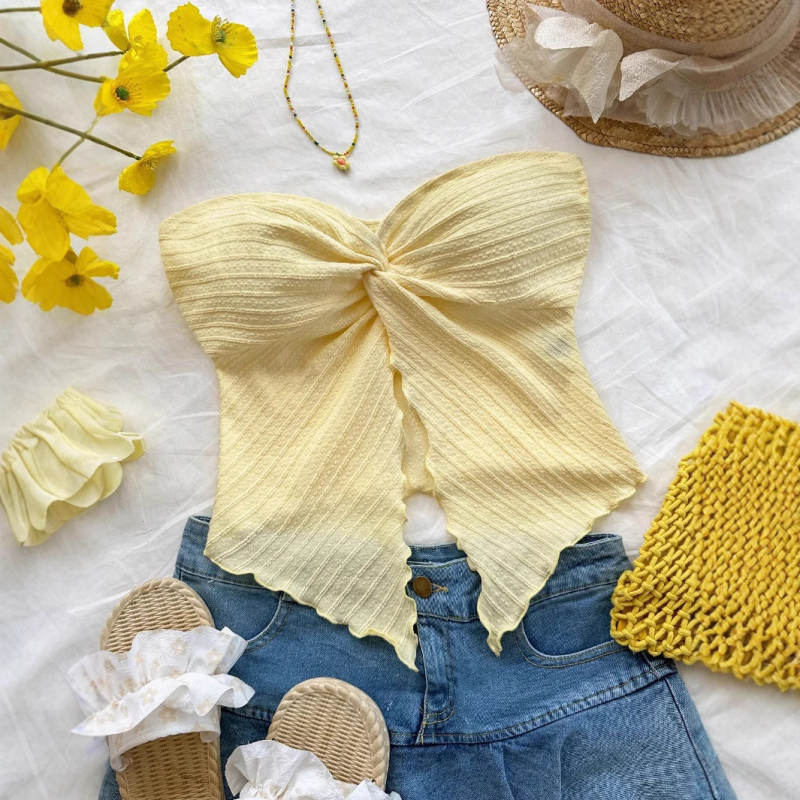 Nauja didmeninė prekyba Europos ir Jungtinių Valstijų tarpvalstybine prekyba vamzdeliu, gryno drugelio dizaino, pojūčiu apnuoginta, bambos formos, seksuali ir karšta mergina, vienspalvė moteriška liemenė.