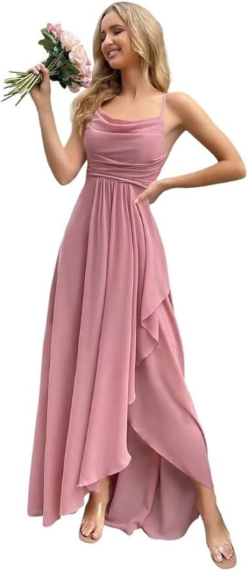 Prekogranična večernja haljina 2024. Nova seksi haljina za vanjsku trgovinu s jednim remenom u struku, večera, banket, haljina za djeveruše