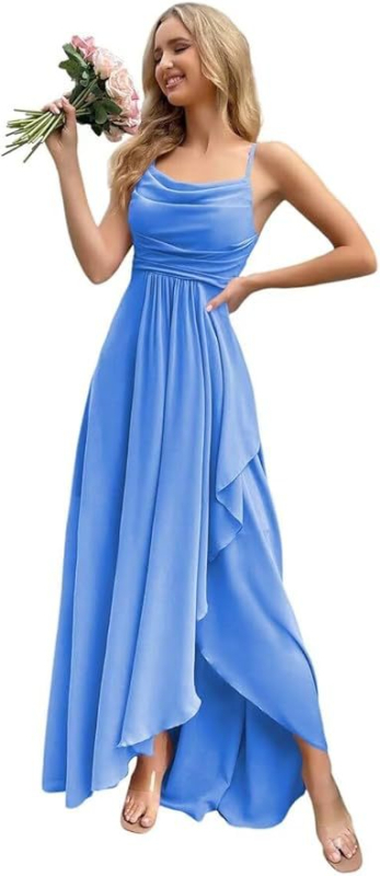 Prekogranična večernja haljina 2024. Nova seksi haljina za vanjsku trgovinu s jednim remenom u struku, večera, banket, haljina za djeveruše