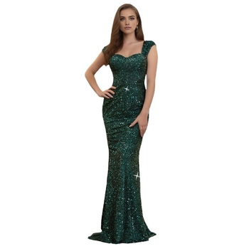 Europa, Amerika i Bliski istok Vanjska trgovina Prekogranična INS Jednobojna V-izrezna šljokica s remenom visokog struka Večernja haljina s ribljim repom Duga haljina