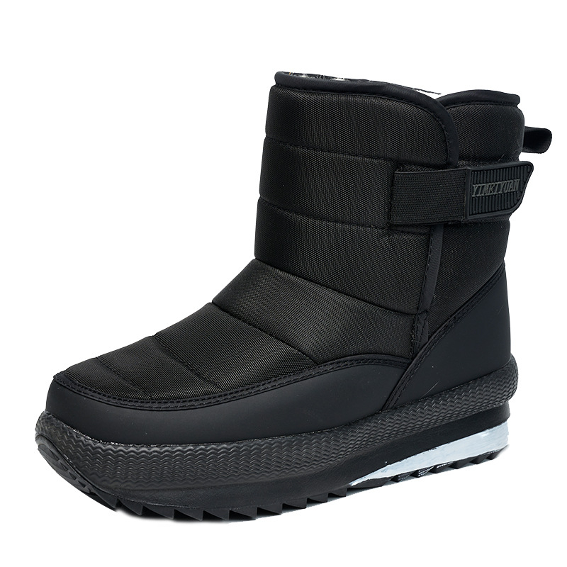 Talvised kirdeosa lumesaapad naistele, kõrge tünniga puuvillased saapad, talvised paksendatud pritsmekindlad, veekindlad, libisemiskindlad, fliisvoodriga, piiriülesed suured puuvillased kingad