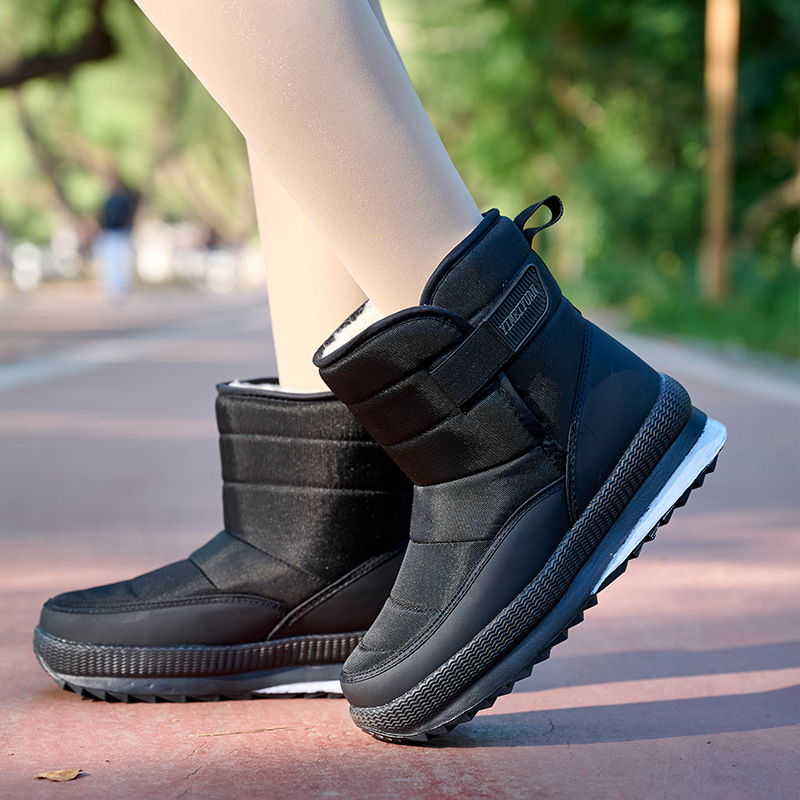 Talvised kirdeosa lumesaapad naistele, kõrge tünniga puuvillased saapad, talvised paksendatud pritsmekindlad, veekindlad, libisemiskindlad, fliisvoodriga, piiriülesed suured puuvillased kingad