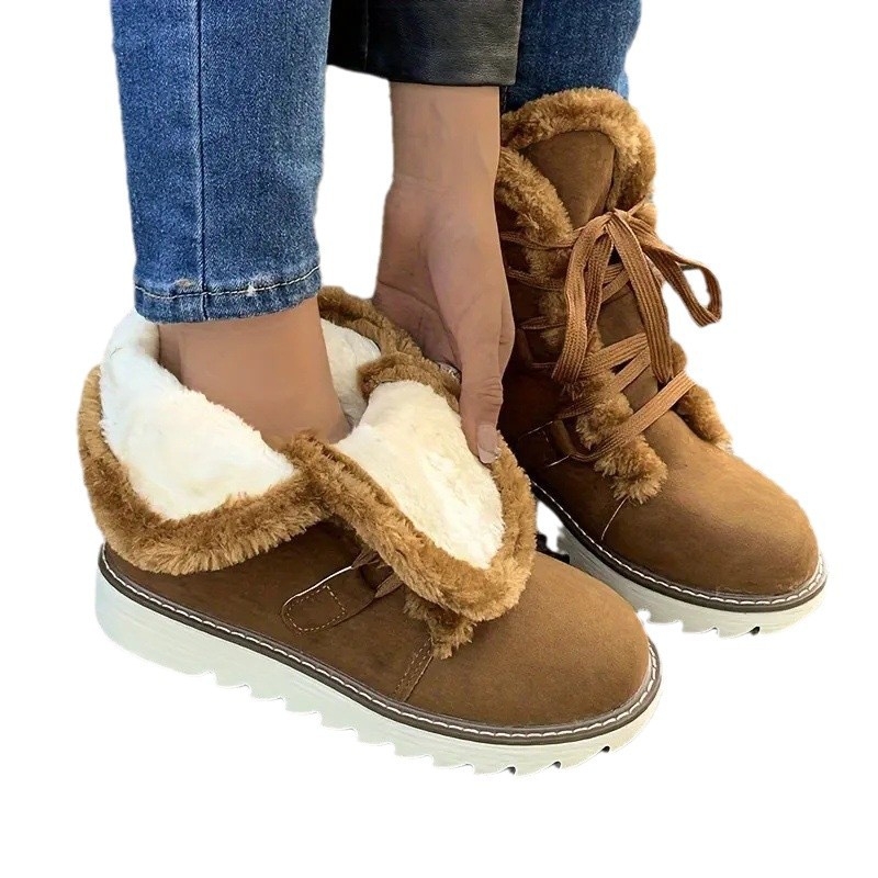 Talvised valged roosad saapad, lumesaapad, paksud sametist lühikesed saapad, paeltega kinnitatavad, pluss-suuruses naiste saapad, väikese suurusega naiste kingad 36–43