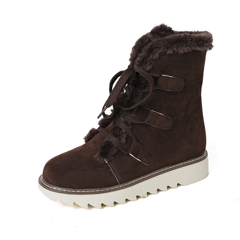 Talvised valged roosad saapad, lumesaapad, paksud sametist lühikesed saapad, paeltega kinnitatavad, pluss-suuruses naiste saapad, väikese suurusega naiste kingad 36–43