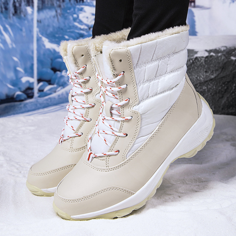 Cezhraničné EVA ľahké hrubopodrážkové jesenné a zimné dámske topánky kórejskej verzie snehových čižiem s vysokým vrchom a zamatovými teplými bavlnenými topánkami generácie vlasov