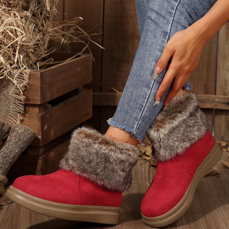 2024 cizme de zăpadă casual Mao Mao noi, cizme de bumbac pentru femei, pantofi calde pentru femei, pantofi de iarnă cu talpă joasă din bumbac