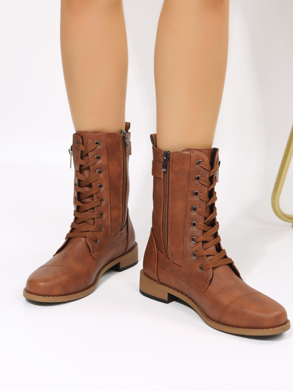 Dámske čižmy Martin Boots z európskych a amerických krajín, jeseň a zima 2022, ploché, veľké, s prackou na opasok, členkové čižmy s nízkym podpätkom pre ženy