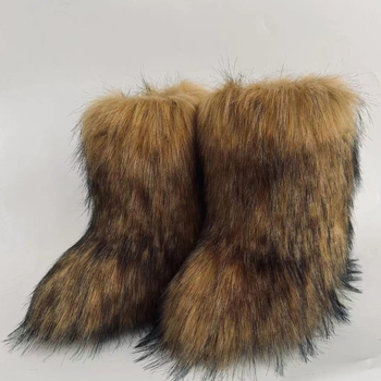 Ghete europene și americane pentru copii, cizme de iarnă calde, antiderapante, Shibuya Mao Mao, cizme de zăpadă elegante cu tub mediu